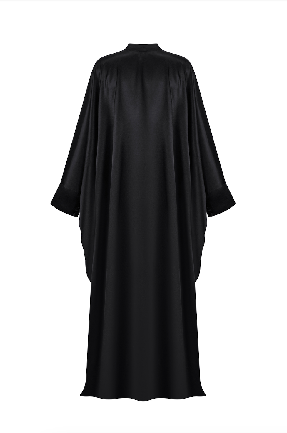 Silk blouse with floor-length train