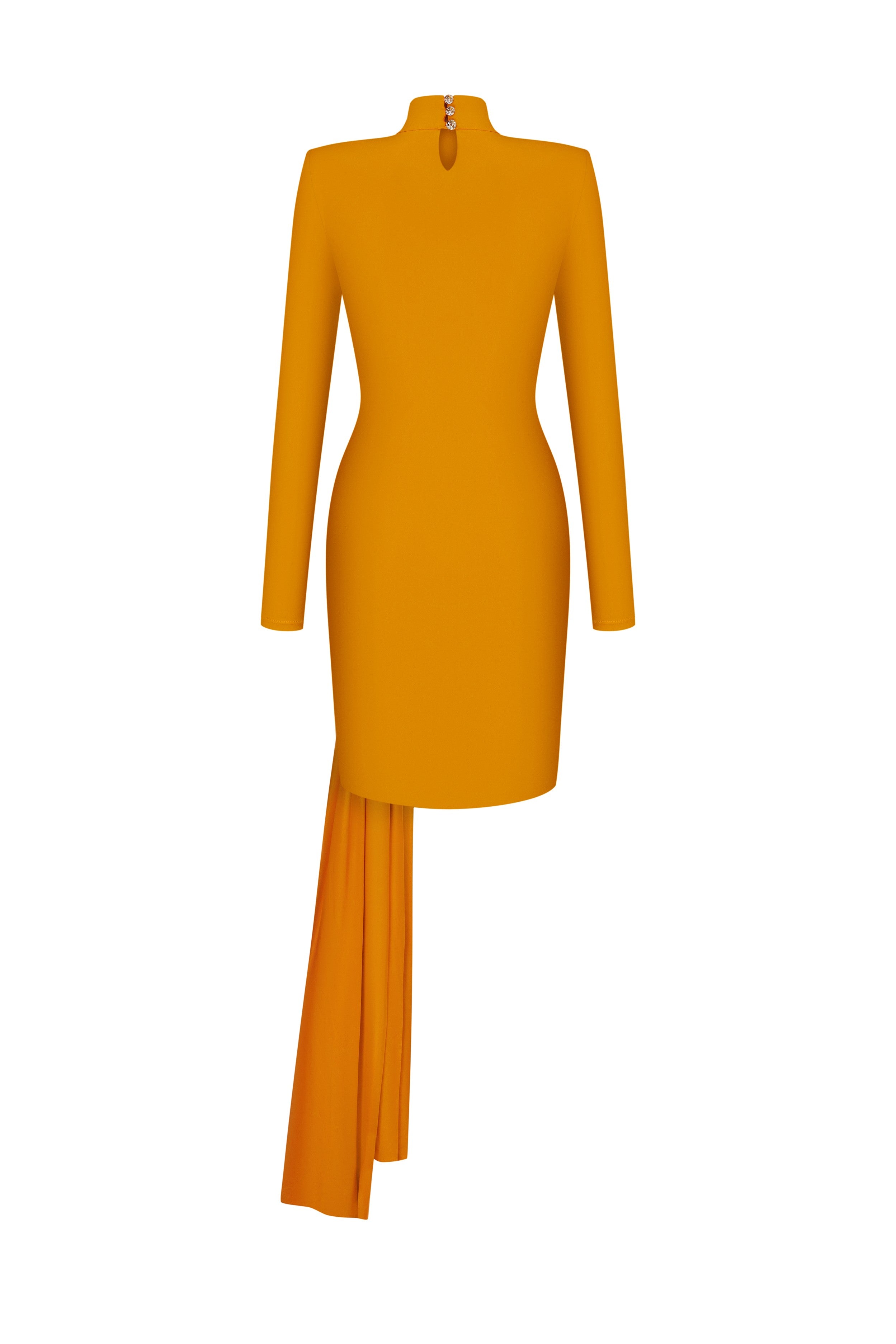 Сукня міні з драпіруванням в помаранчевому