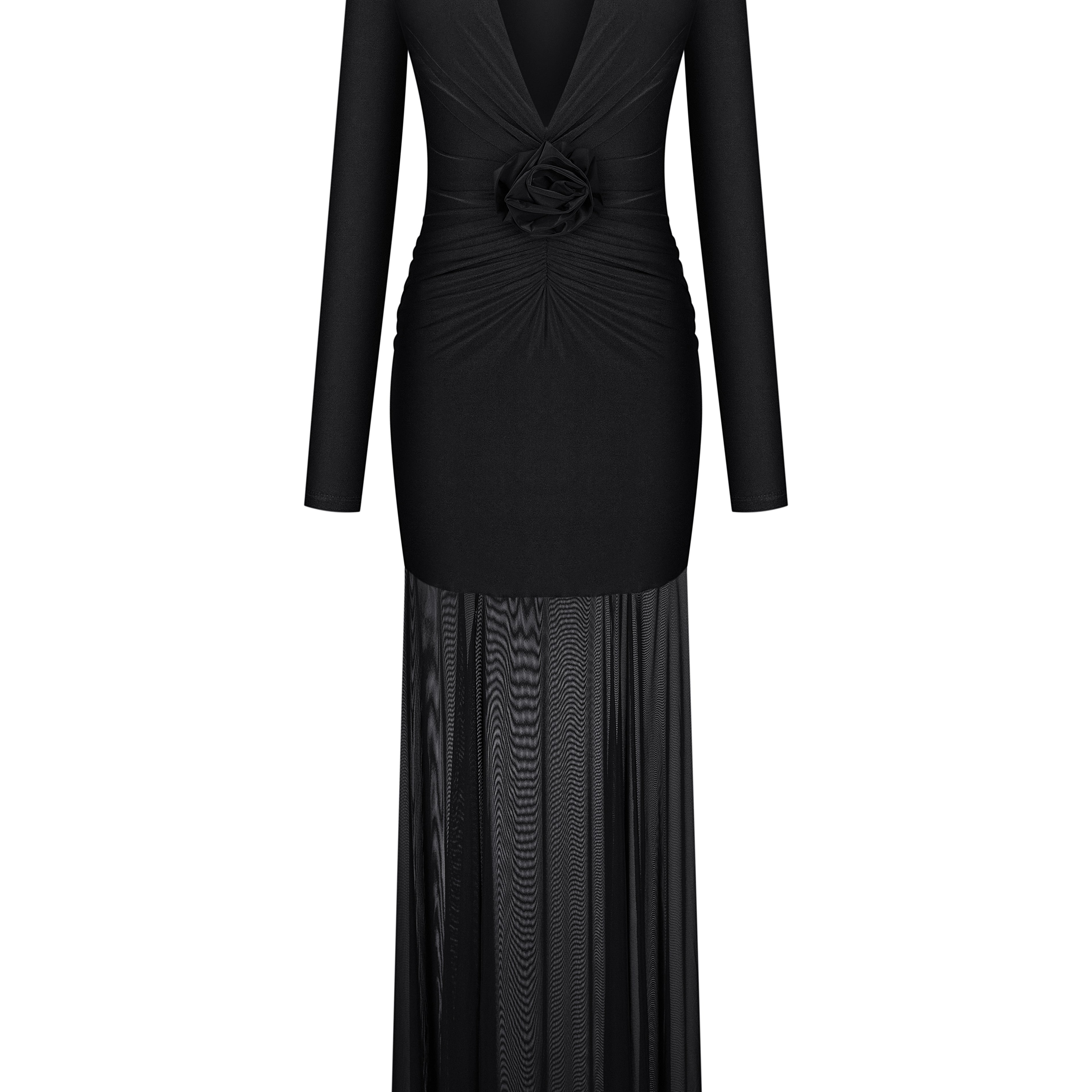 Cукня з трояндою в чорному