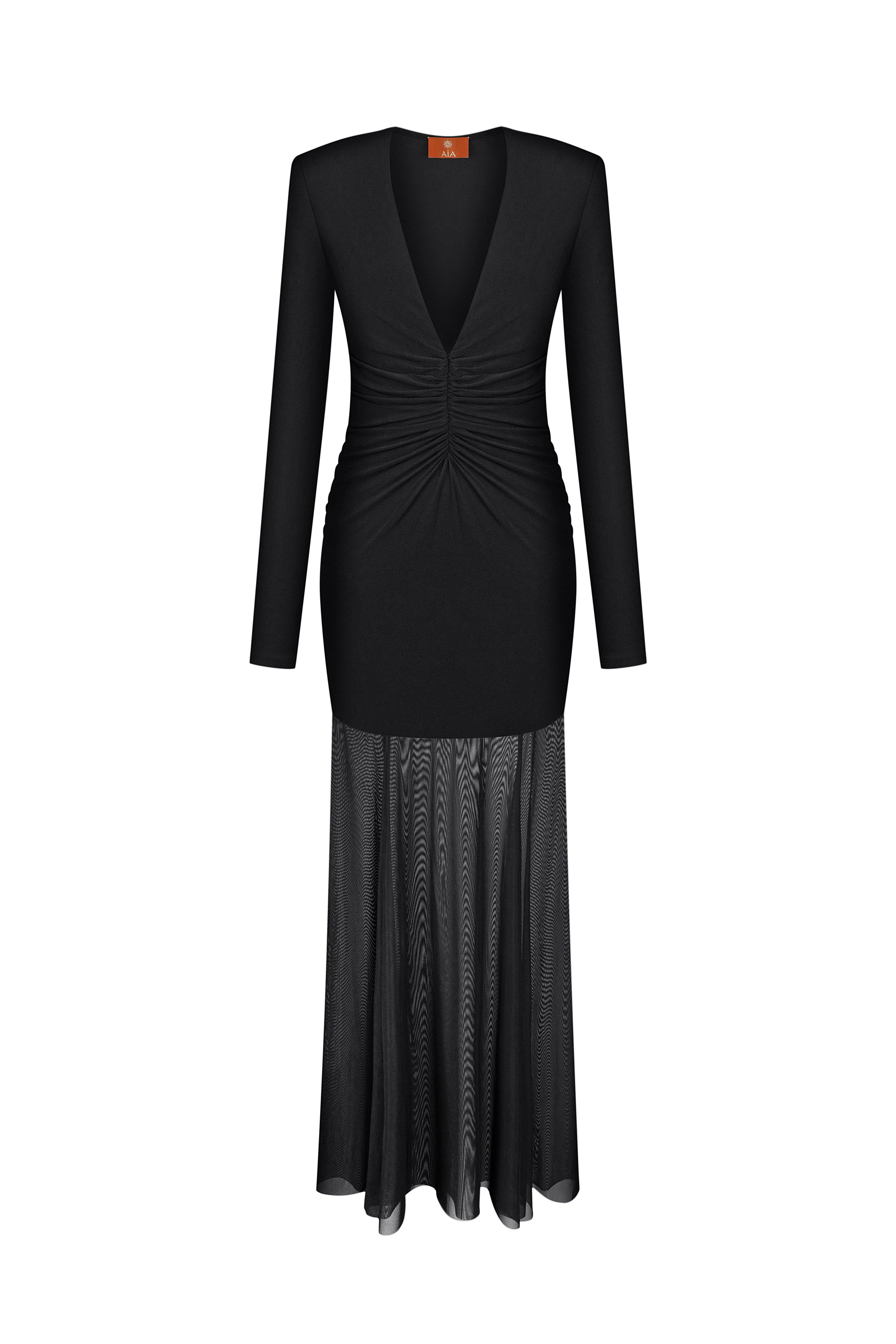 Сукня максі з V вирізом