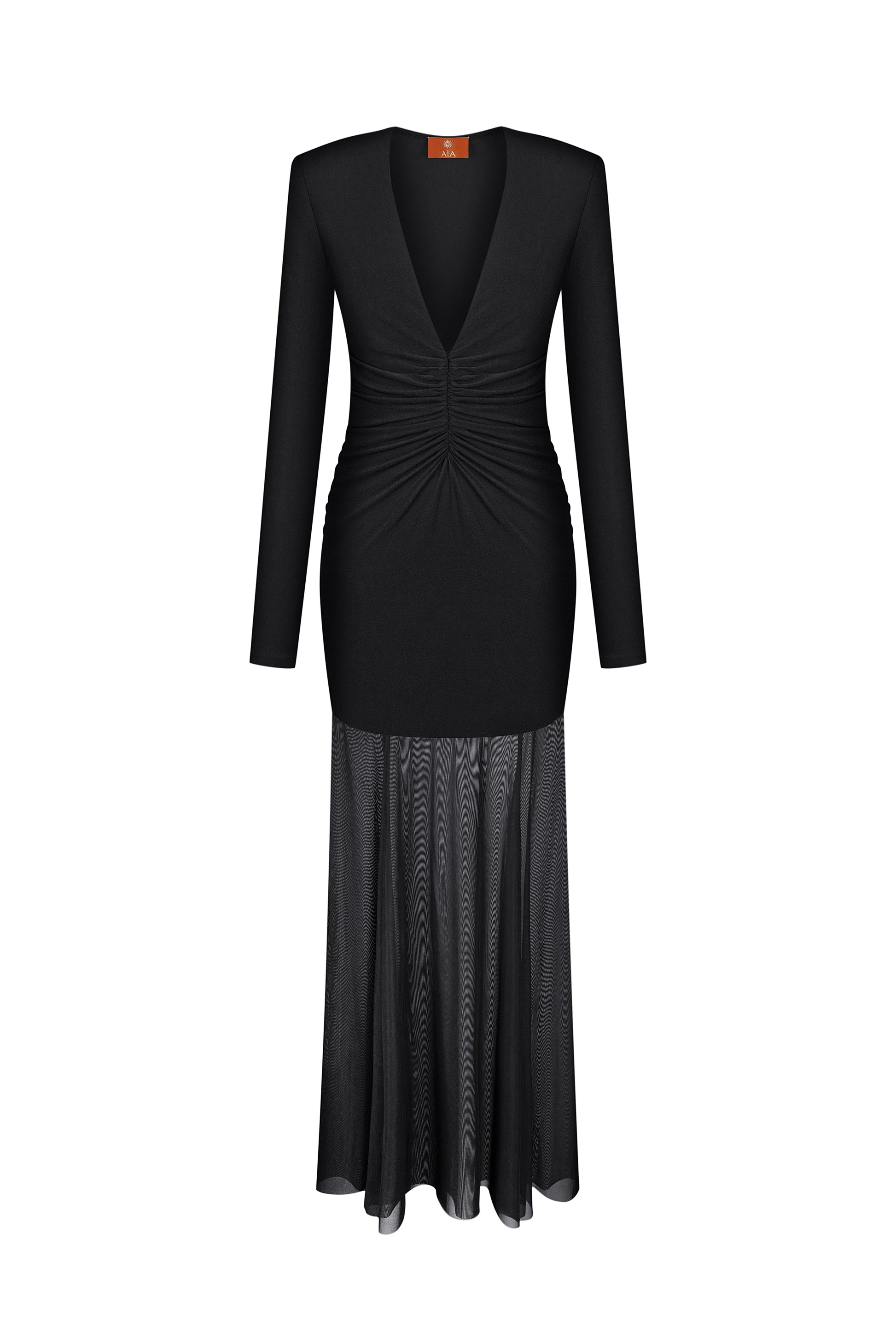 Сукня максі з V вирізом