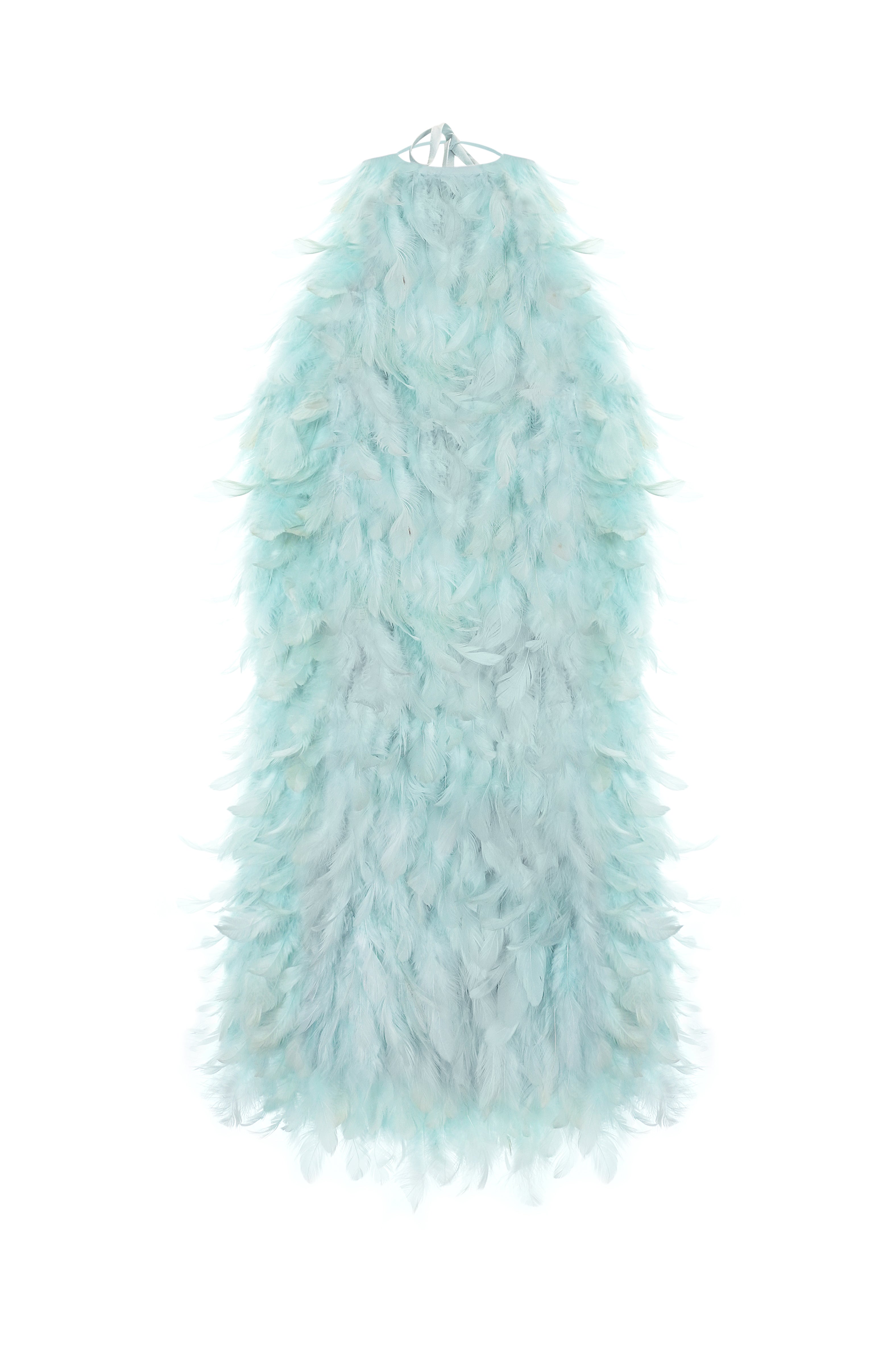 Сукня міні з пером страуса