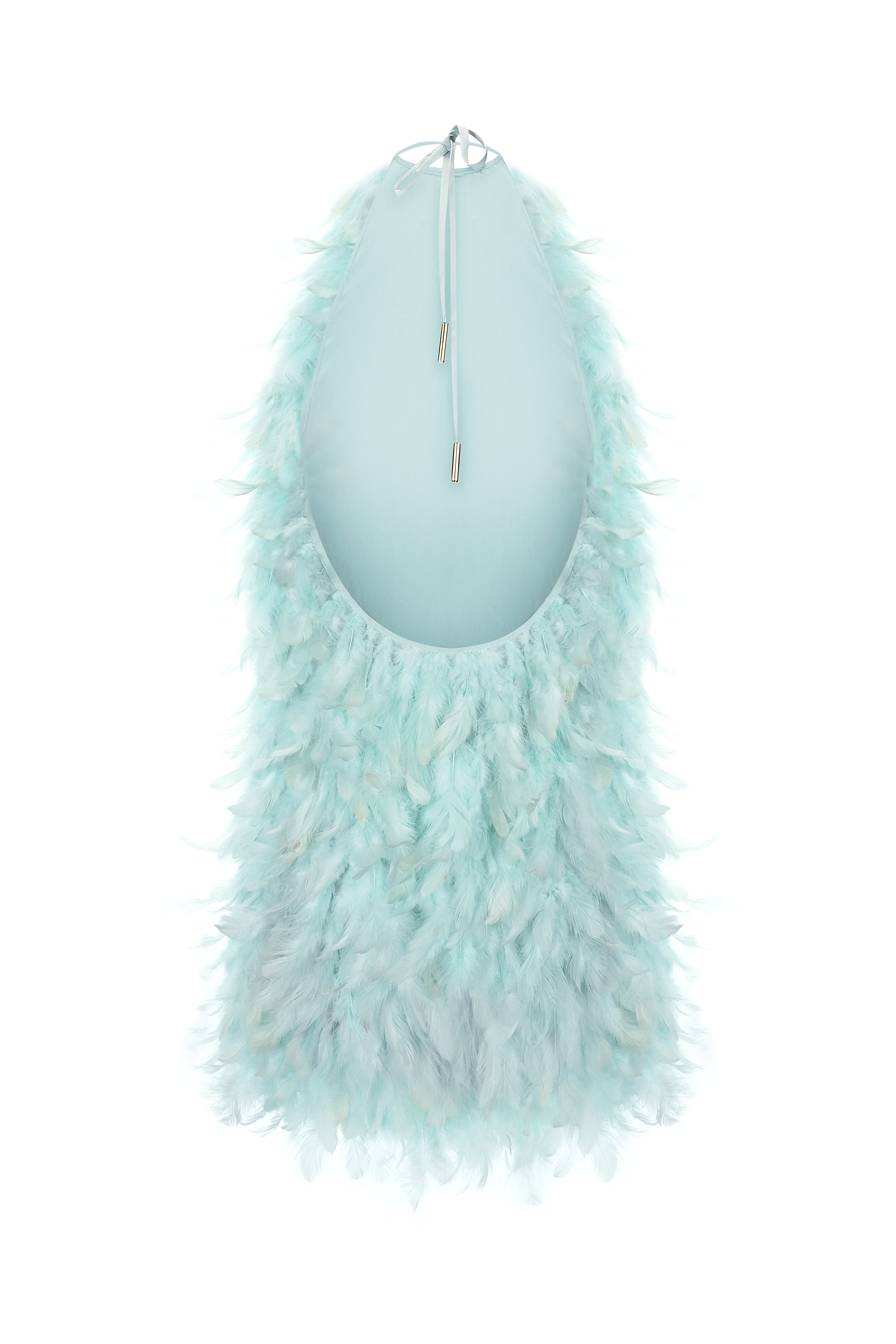 Сукня міні з пером страуса