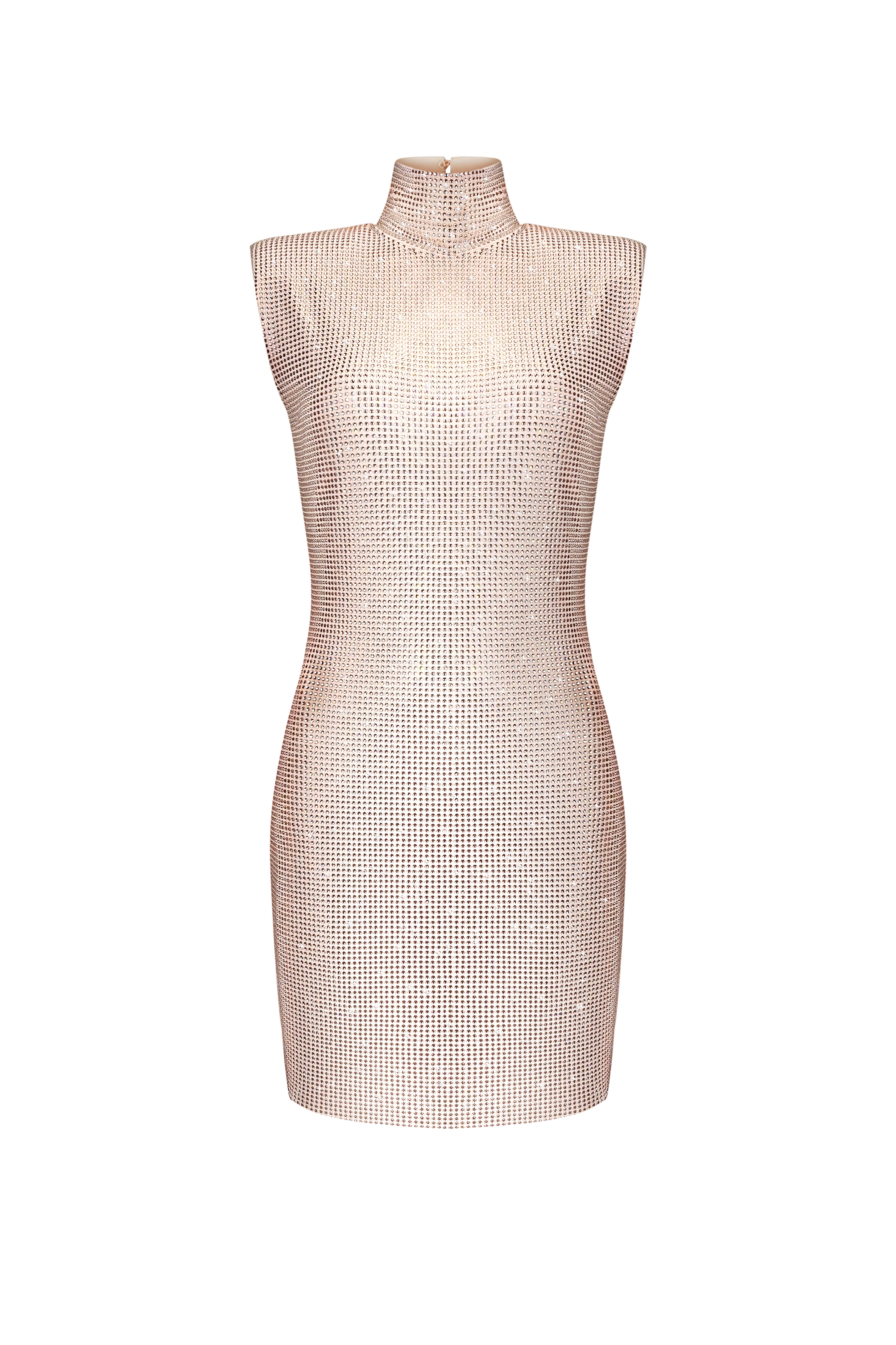 Сукня міні з камінням Swarowski в рожевому