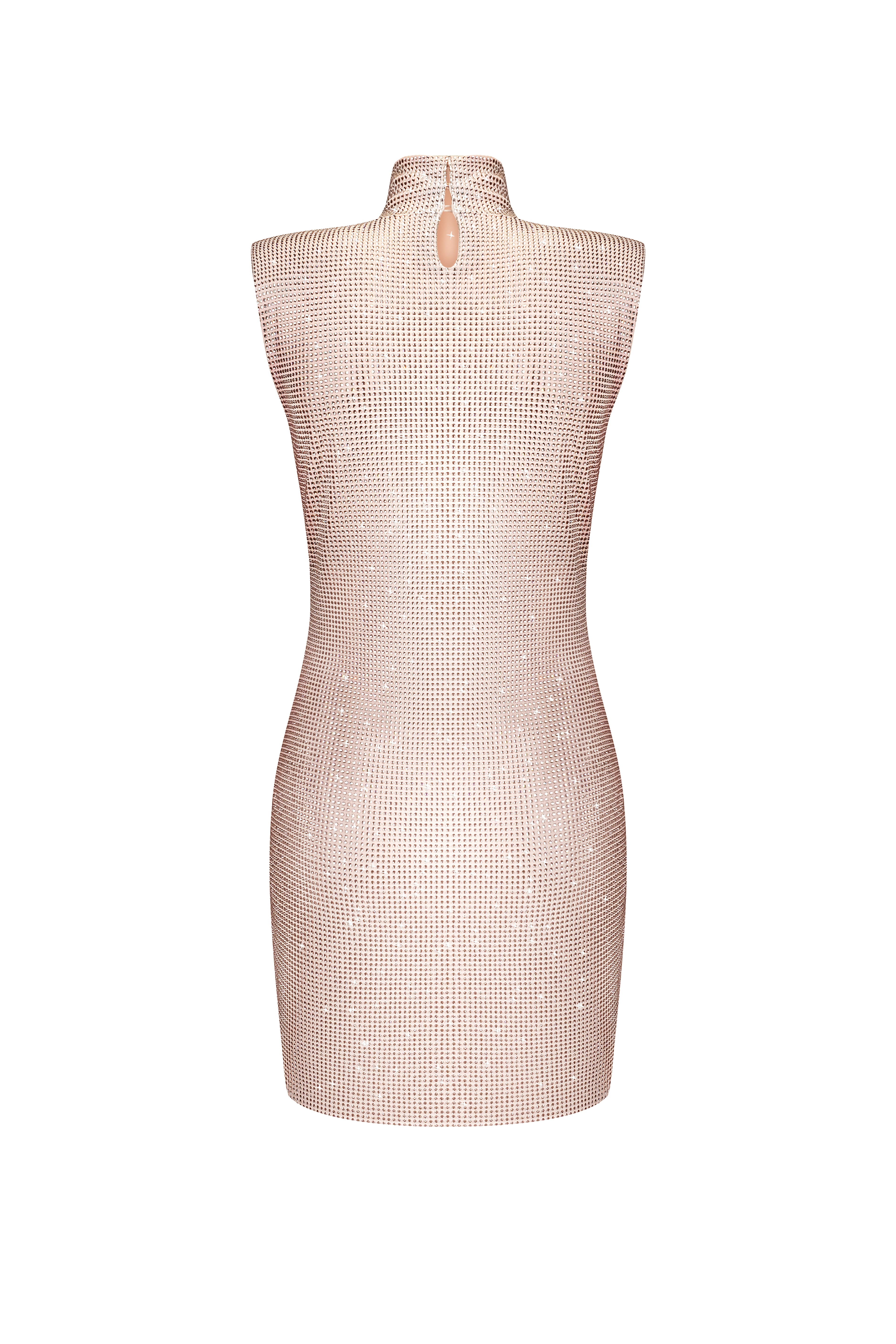 Сукня міні з камінням Swarowski в рожевому