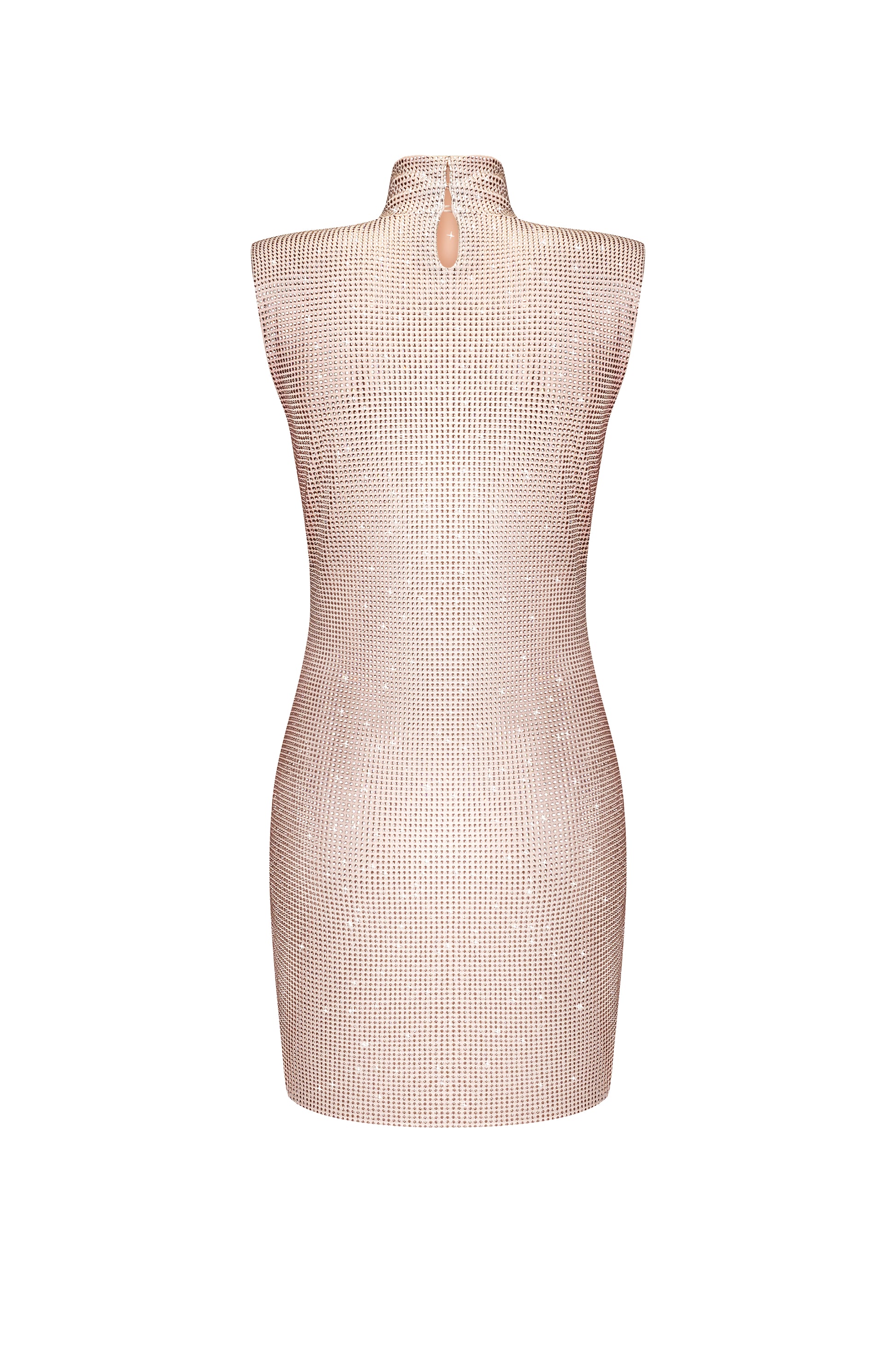 Сукня міні з камінням Swarowski в рожевому