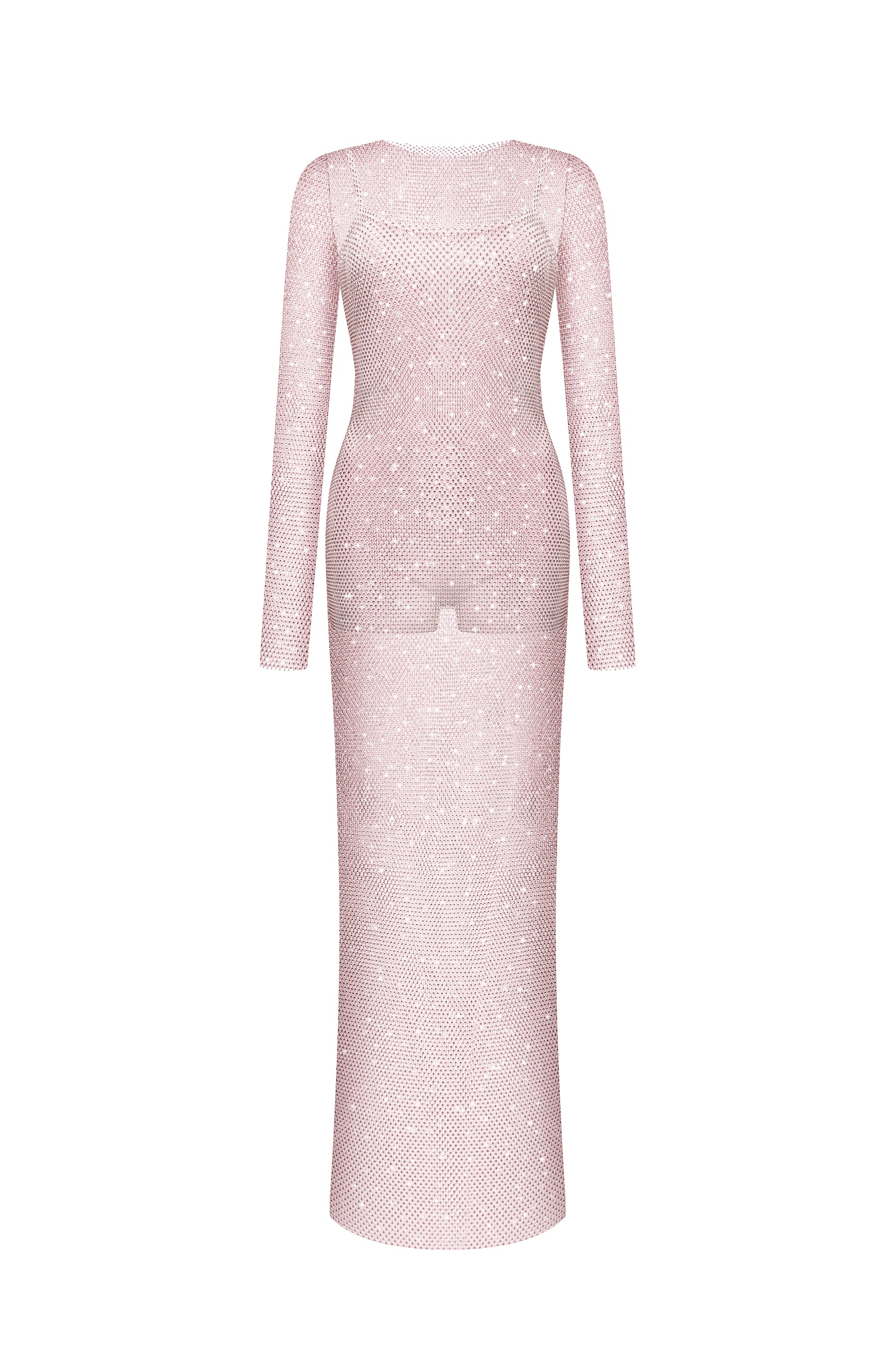 Сукня міді з камінням Swarowski в рожевому